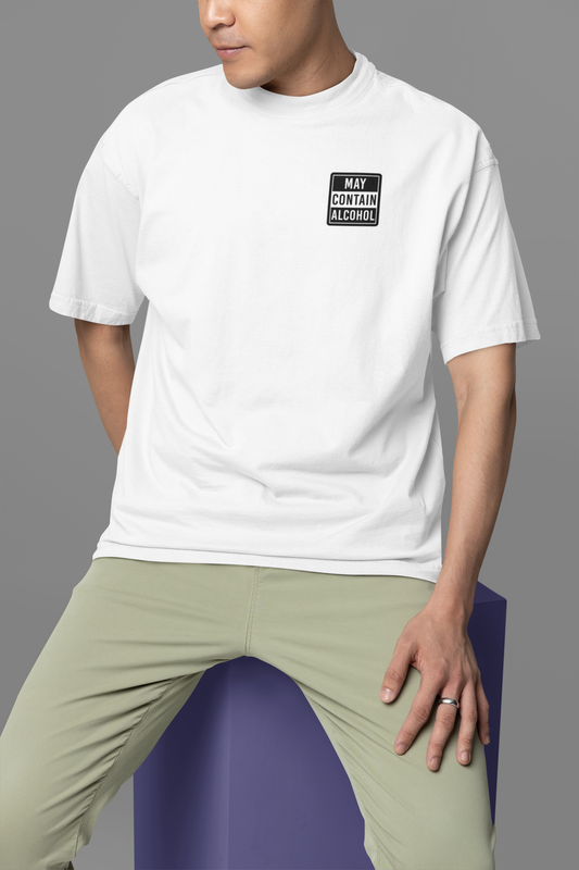 May Contain Alcohol Oversized Graphic T-Shirt