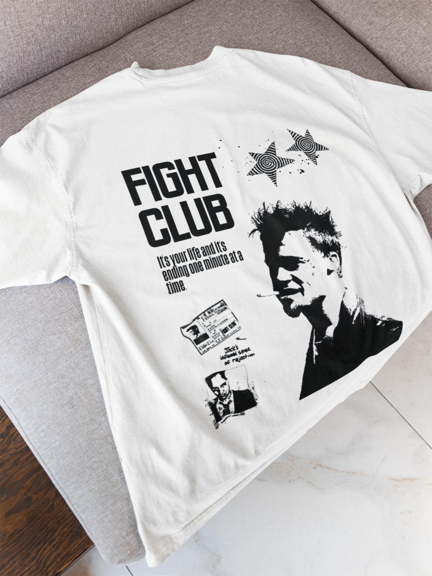 Fight Club Oversized Graphic T-Shirt (Light)