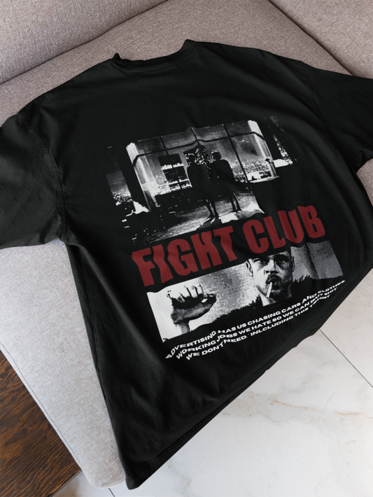 Fight Club Oversized Graphic T-Shirt (Dark)