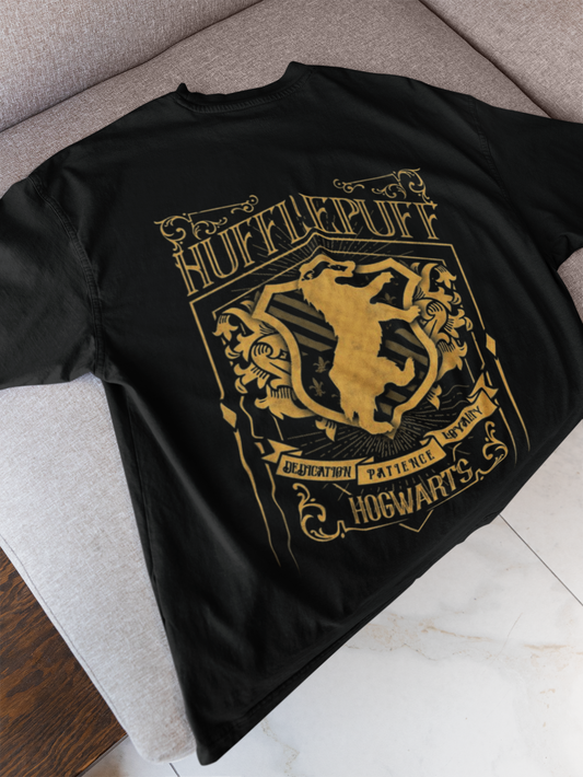 Harry Potter Hufflepuff Oversized Graphic T-Shirt