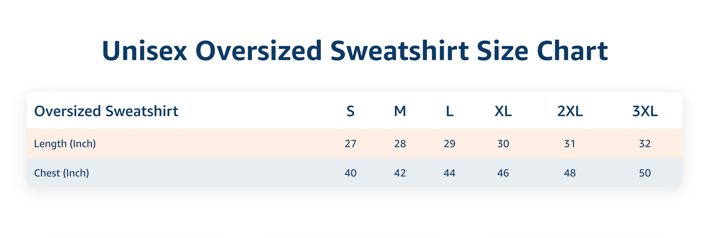 Half Men Unisex Oversized Sweatshirt