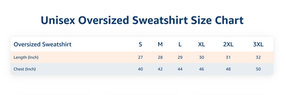 Half Men Unisex Oversized Sweatshirt