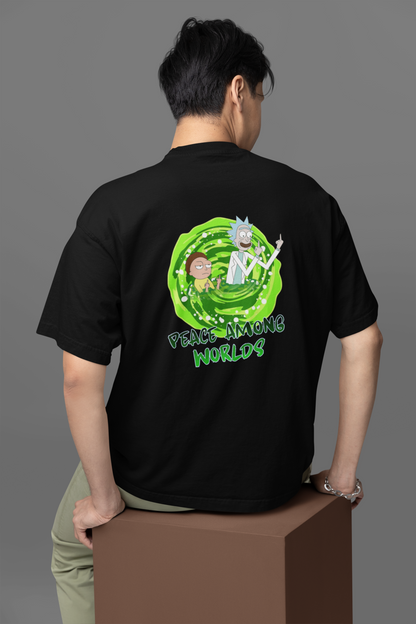 Rick N Morty Unisex Oversized Classic T-Shirt