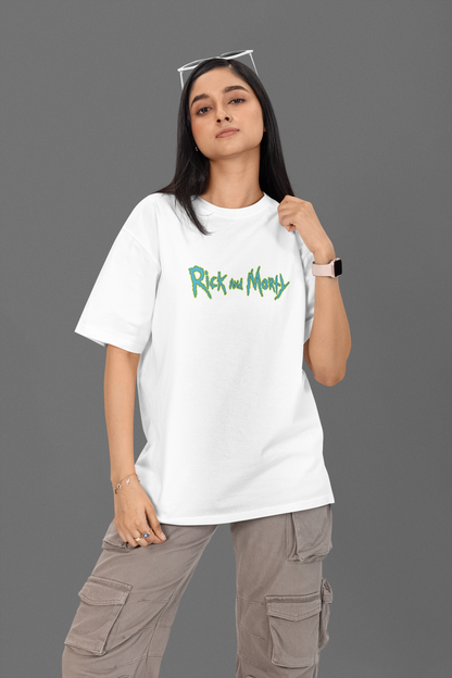 Rick N Morty Unisex Oversized Classic T-Shirt