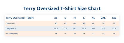 Half Men Unisex Terry Oversized Tee