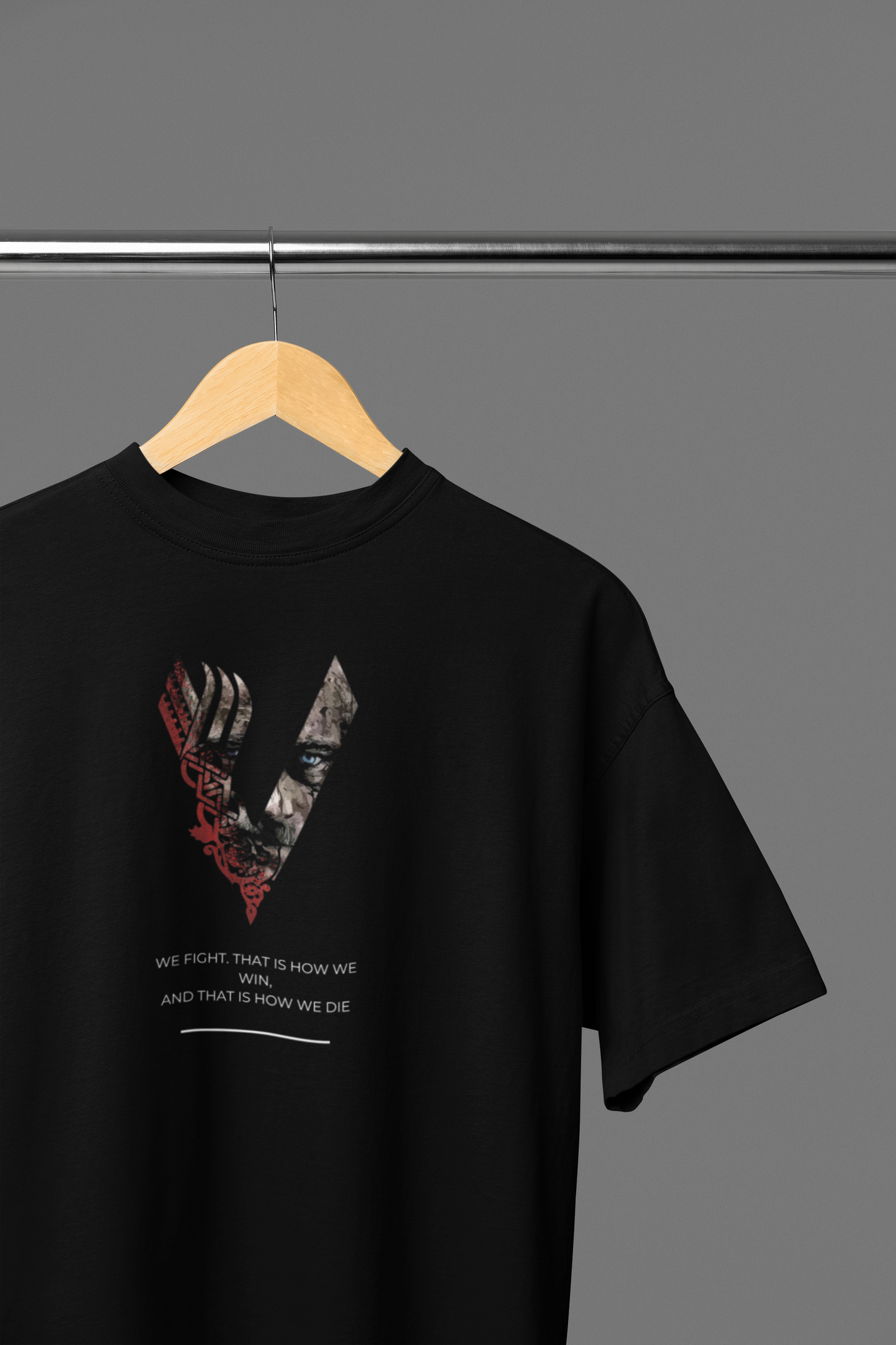 Vikings Unisex Oversized Classic T-Shirt Black