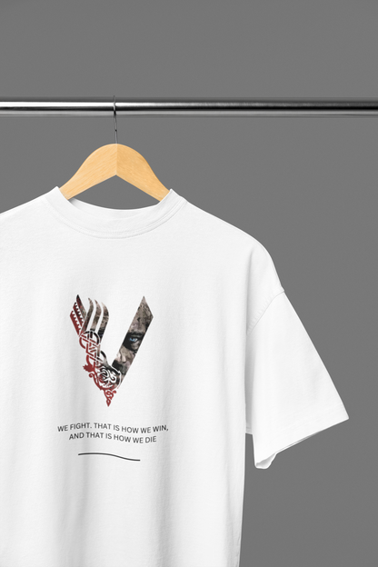 Vikings Unisex Oversized Classic T-Shirt White